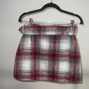 Forever21 plaid wrap mini skirt